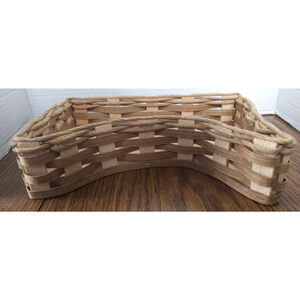 Woven Wicker Vintage C Shaped Short Basket